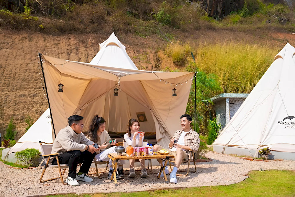 Khu cắm trại tại Mộc Châu Island